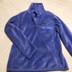 women’s patagonia re-tool snap-t pullover purple